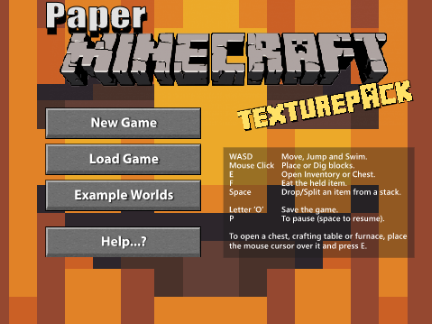 Paper Minecraft Texture Pack