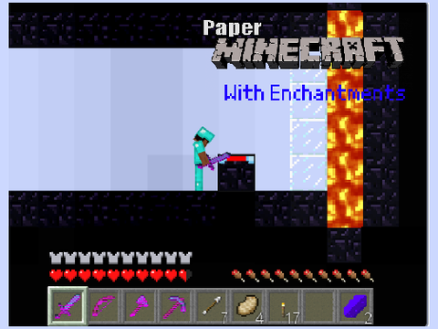 Paper Minecraft with enchantments